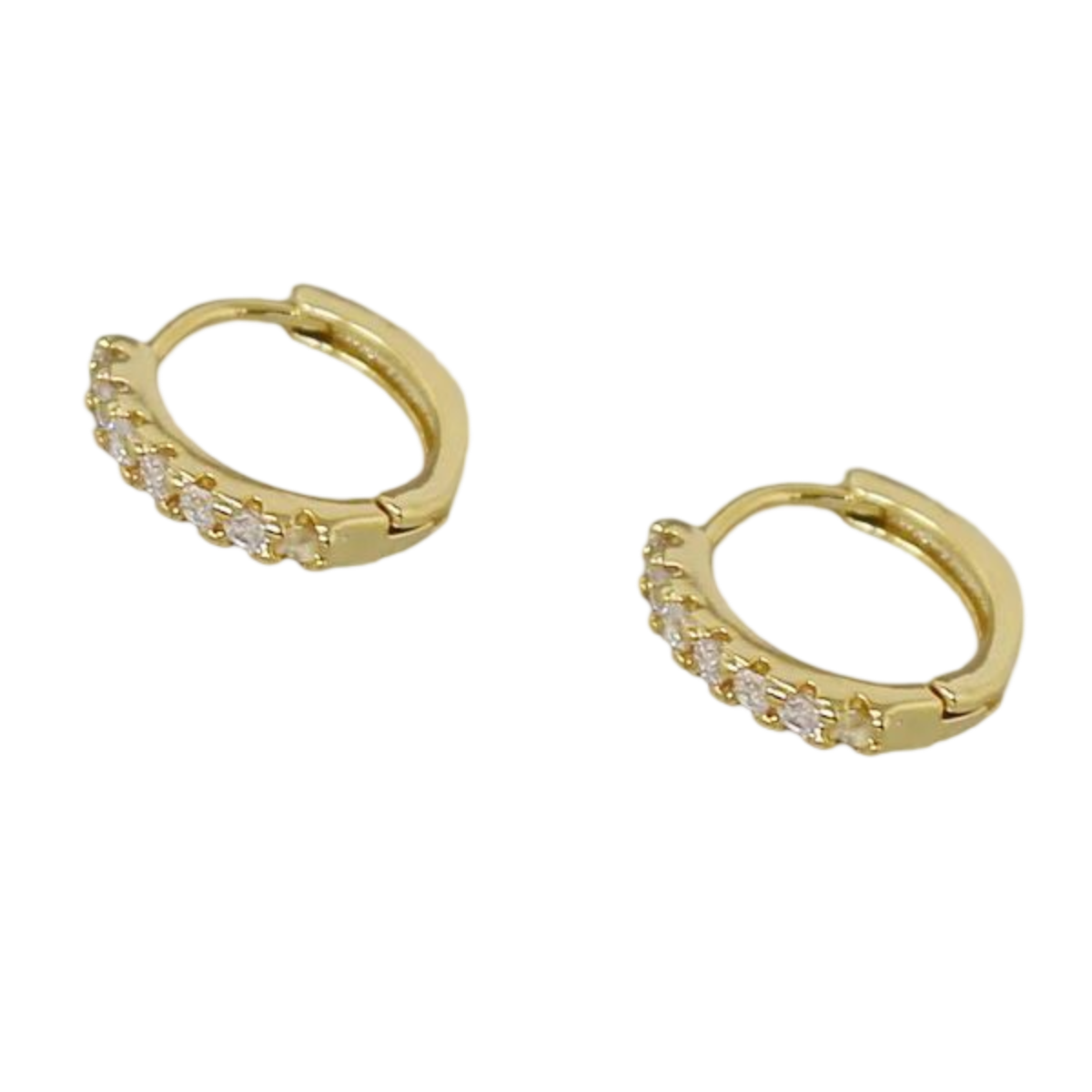 Pave Huggie Hoop Earrings