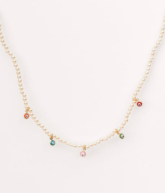 Evil Charm Pearl Necklace