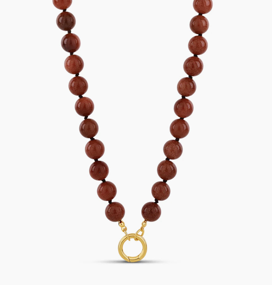 MOCHA PUSH CLASP NECKLACE