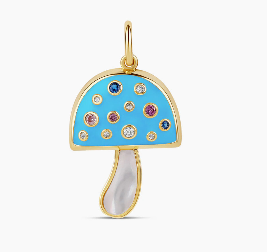 TURQUOISE MUSHROOM CHARM