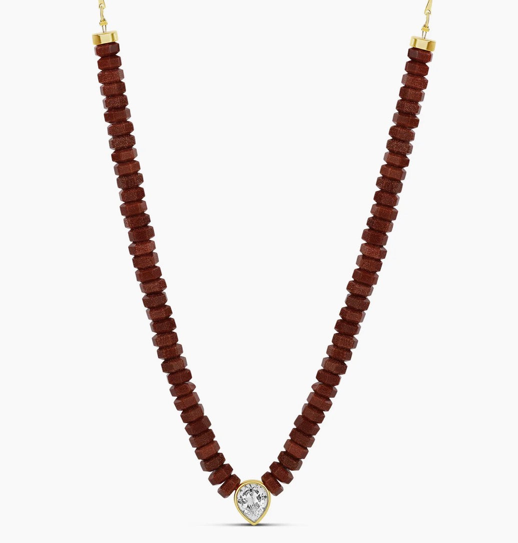 BROWN GLOW NECKLACE