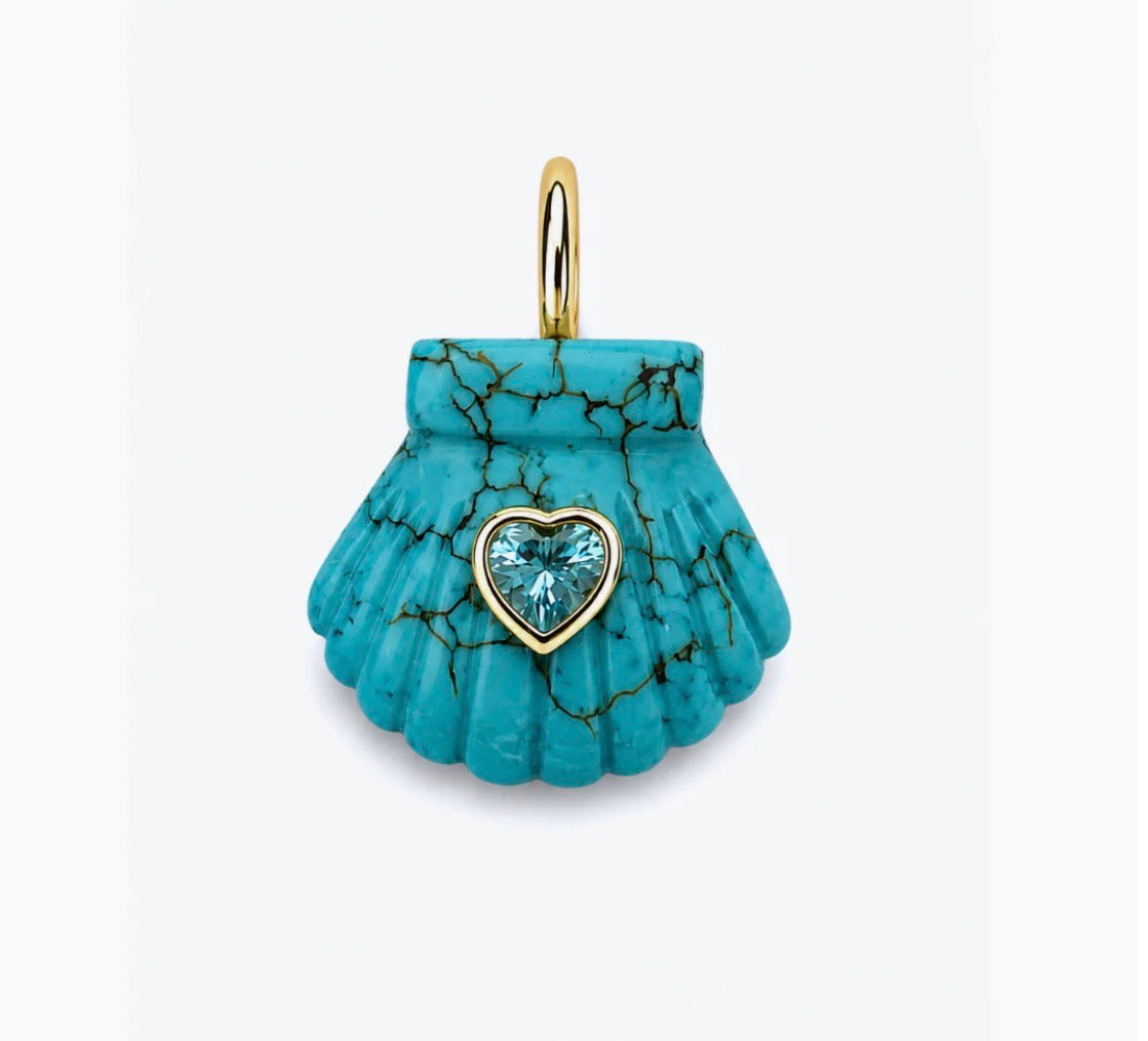 TURQUOISE SHELL CHARM