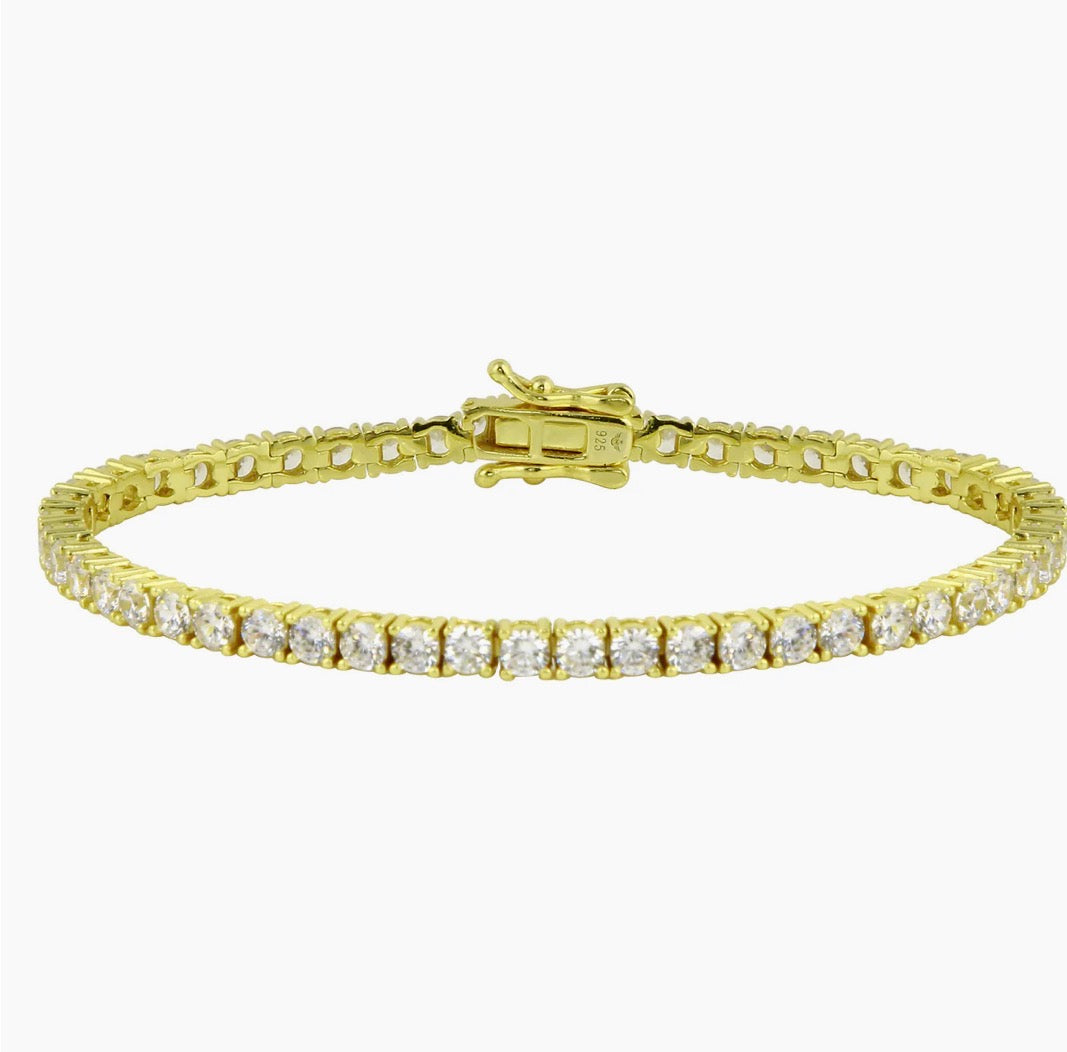 GOLD CLASSIC TENNIS BRACELET
