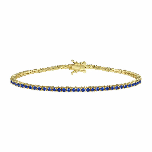 BLUE THIN TENNIS BRACELET