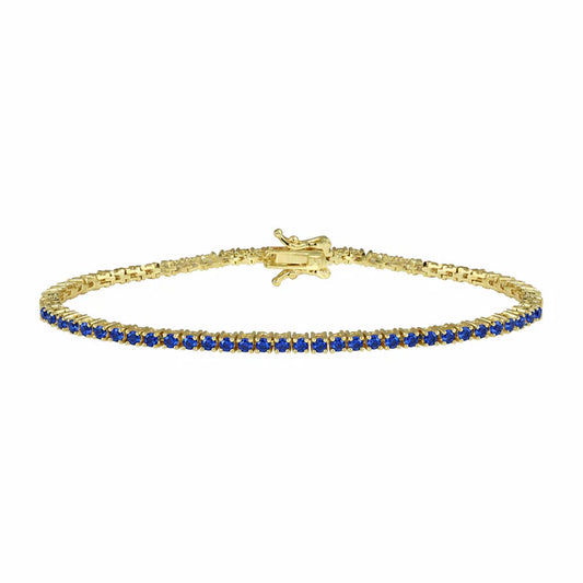 BLUE THIN TENNIS BRACELET