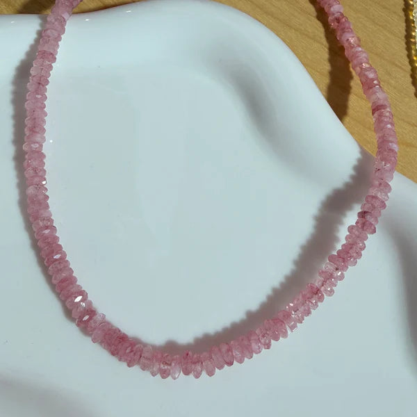 Pink Natural Stone Necklace