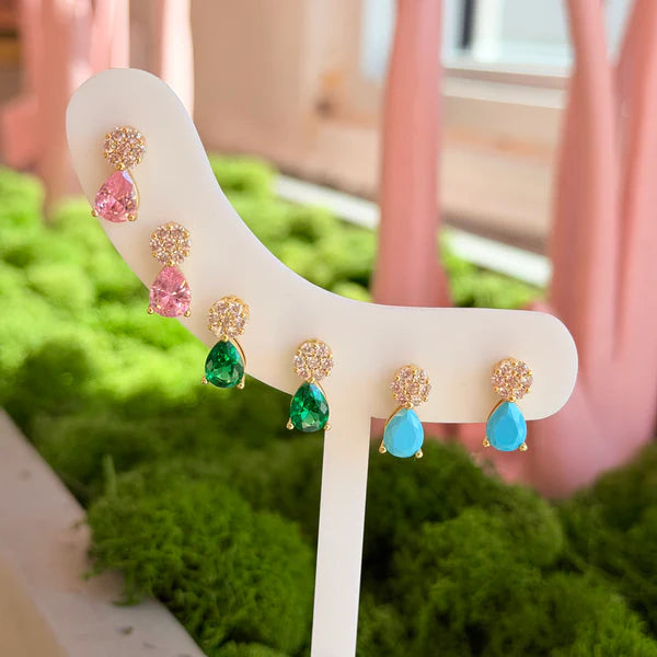 Turquoise Teardrop Studs