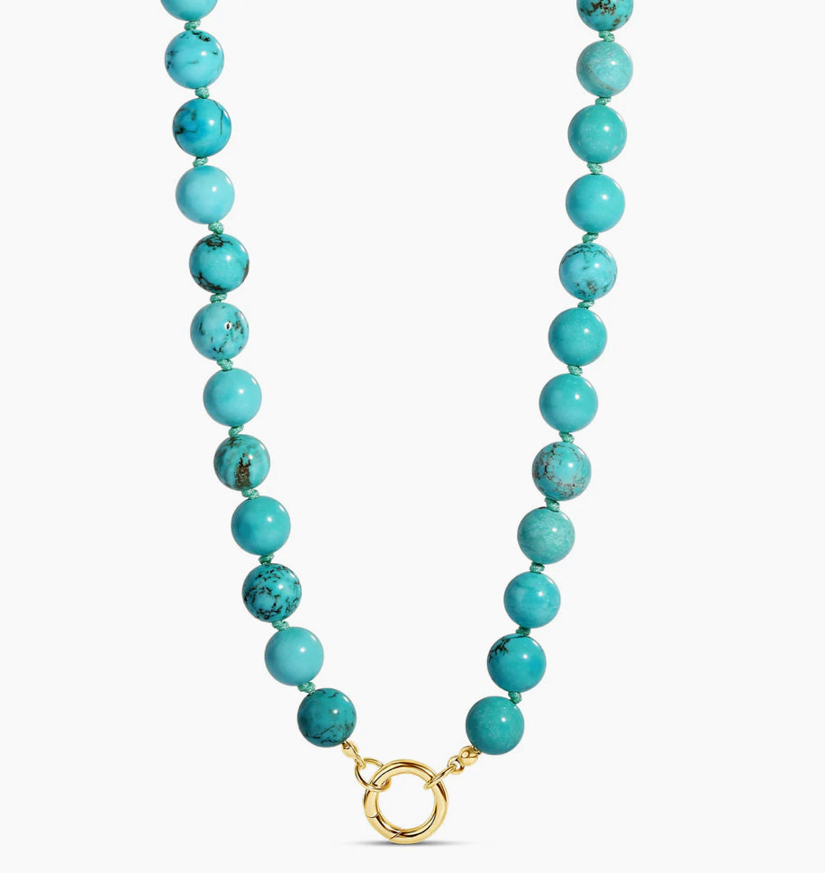 TURQUOISE PUSH CLASP NECKLACE