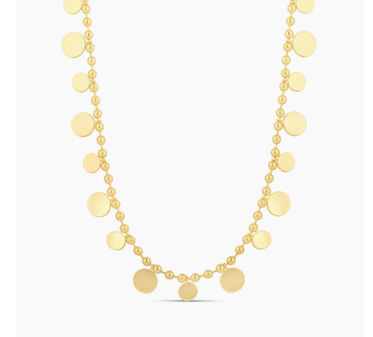 MULTI DISK DANGLE NECKLACE