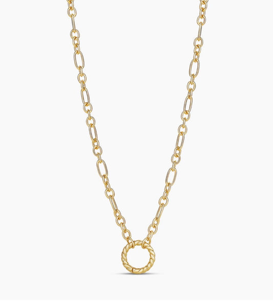 TWISTED PUSH CLASP LINK NECKLACE