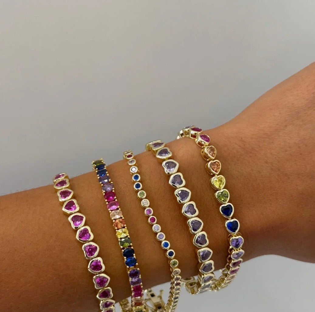 RAINBOW OVAL TENNIS BRACELET