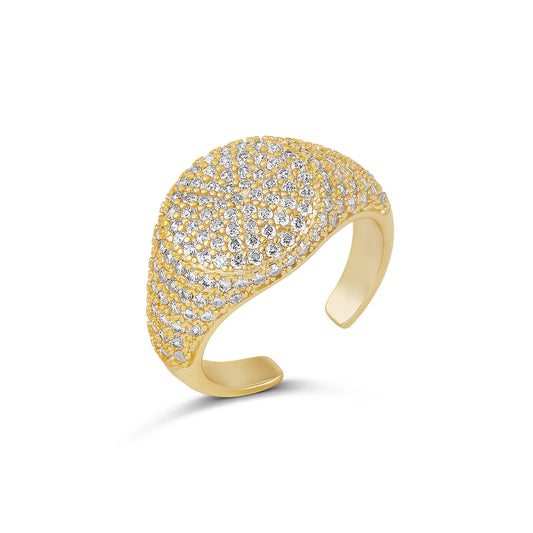 PAVE PINKY RING