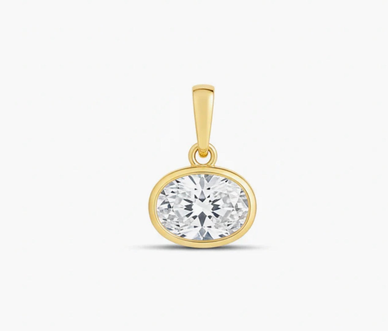 OVAL ICE BEZEL CHARM
