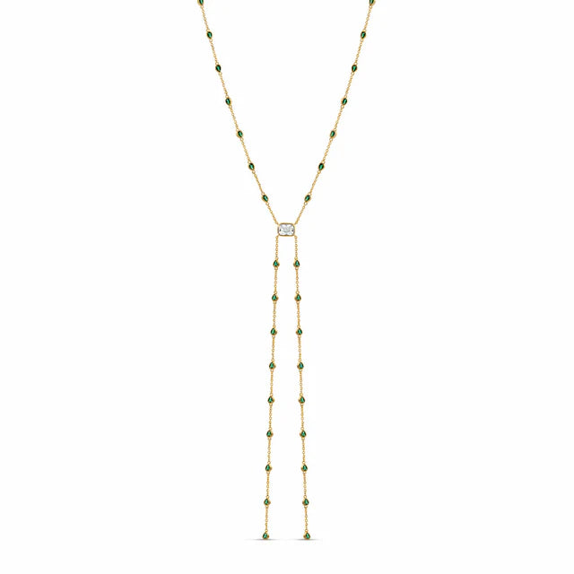 EMERALD TIE LARIAT