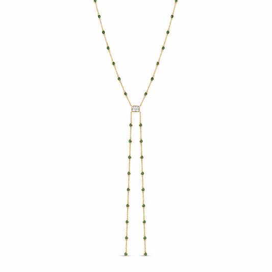EMERALD TIE LARIAT