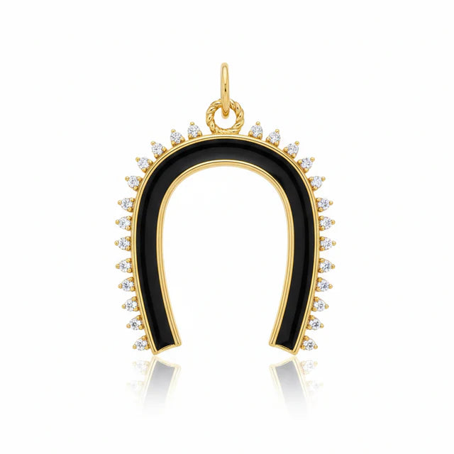 NOIR SHINE HORSESHOE CHARM
