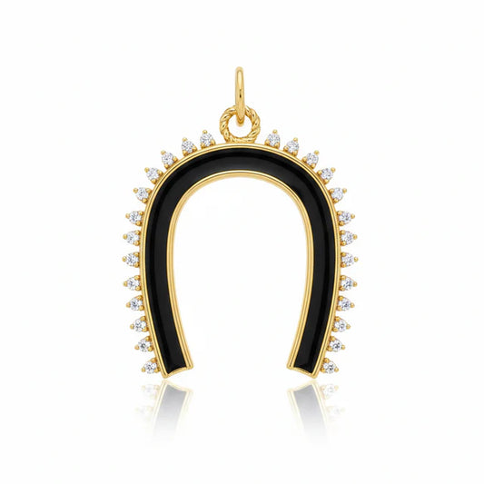 NOIR SHINE HORSESHOE CHARM
