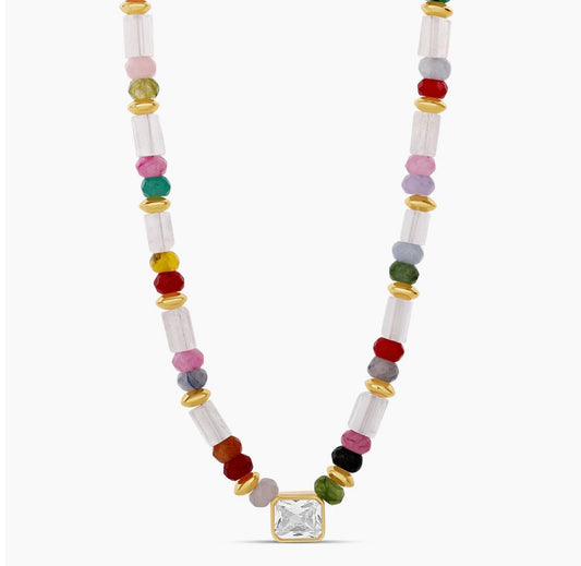 CONFETTI GEM STONE NECKLACE