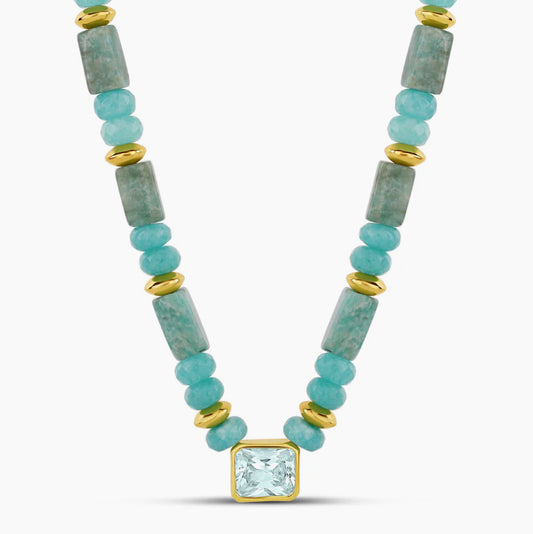 Aqua stone necklace