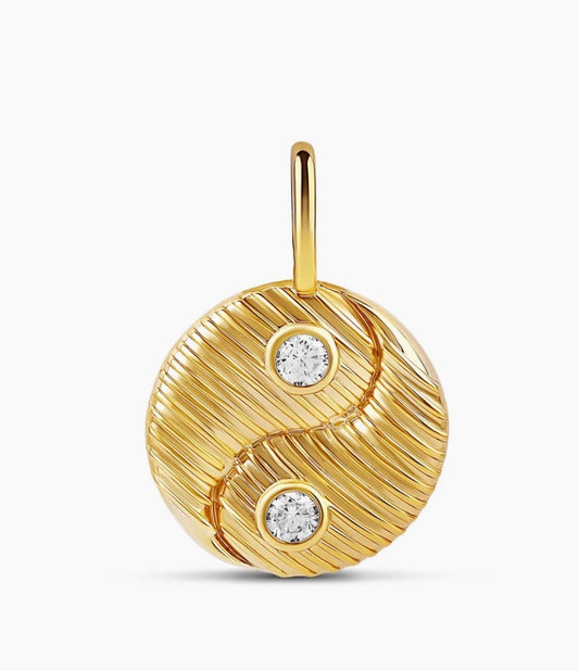 FLUTED YIN YANG CHARM