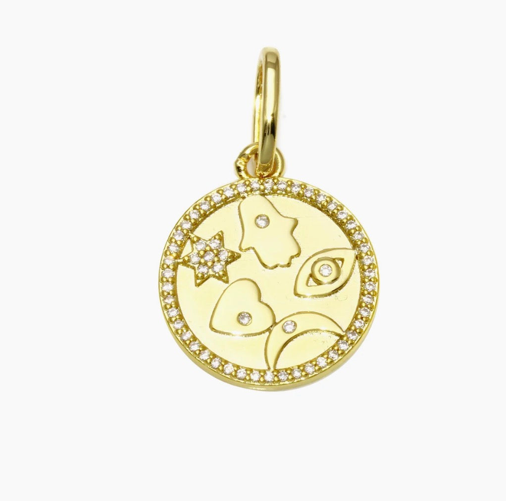MINI LUCKY AMULET DISK CHARM