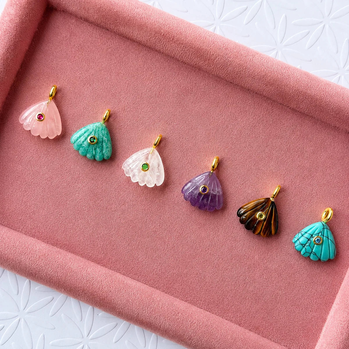 Isla Shell Natural Stone Charm