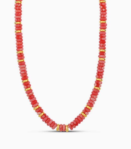 Coral Pukka Necklace