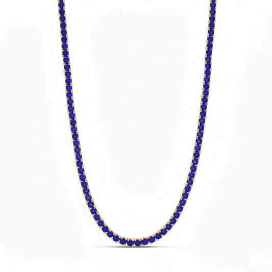 BLUE TENNIS NECKLACE