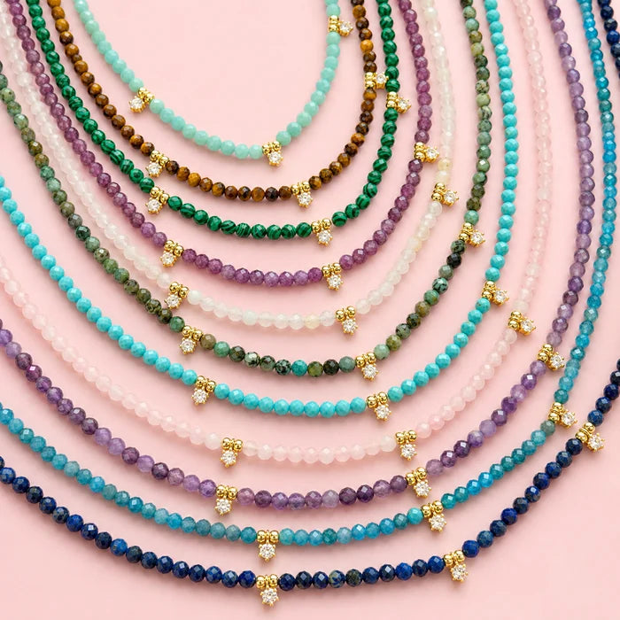Crystal Bloom Natural Stone Necklace