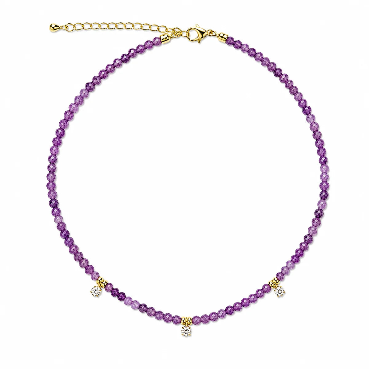 Crystal Bloom Natural Stone Necklace