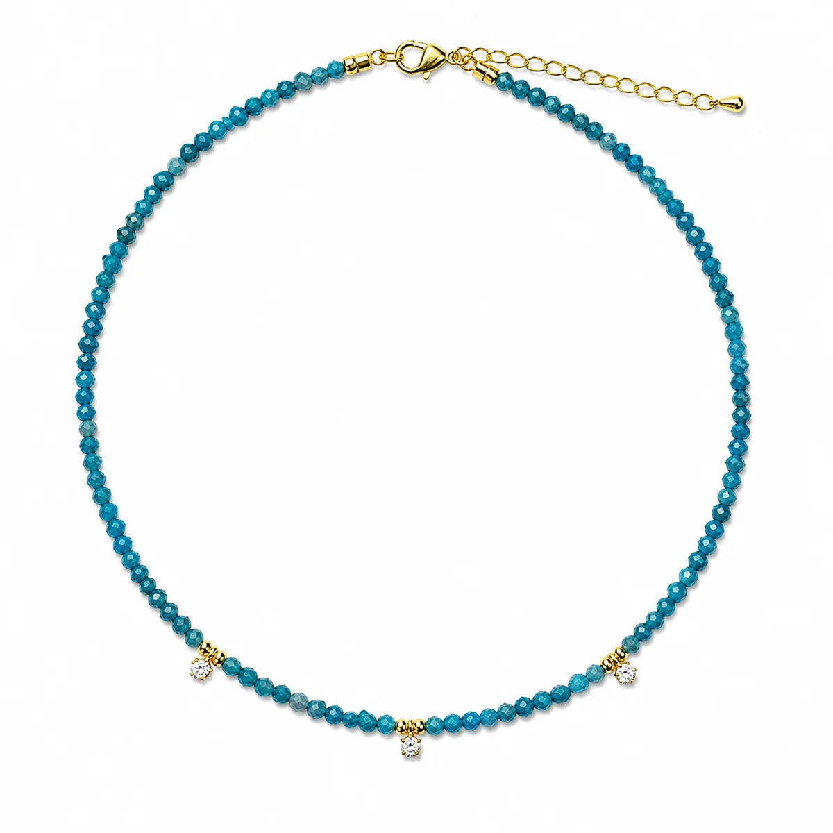 Crystal Bloom Natural Stone Necklace