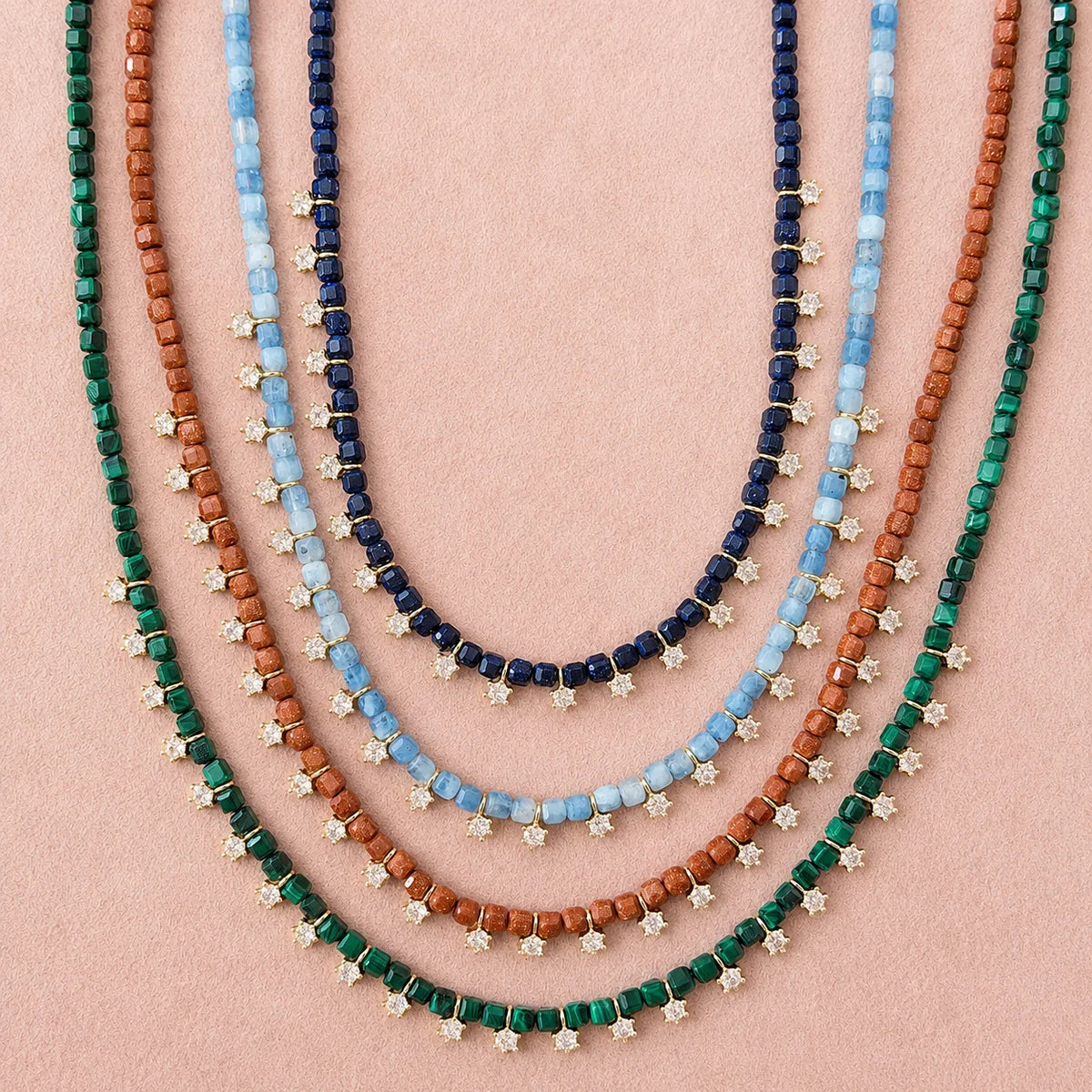 Stardust Sand Stone Beaded Necklace