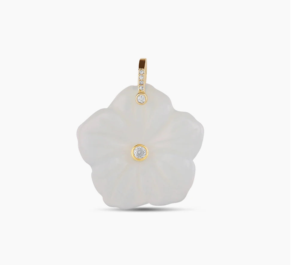 White Flower Charm