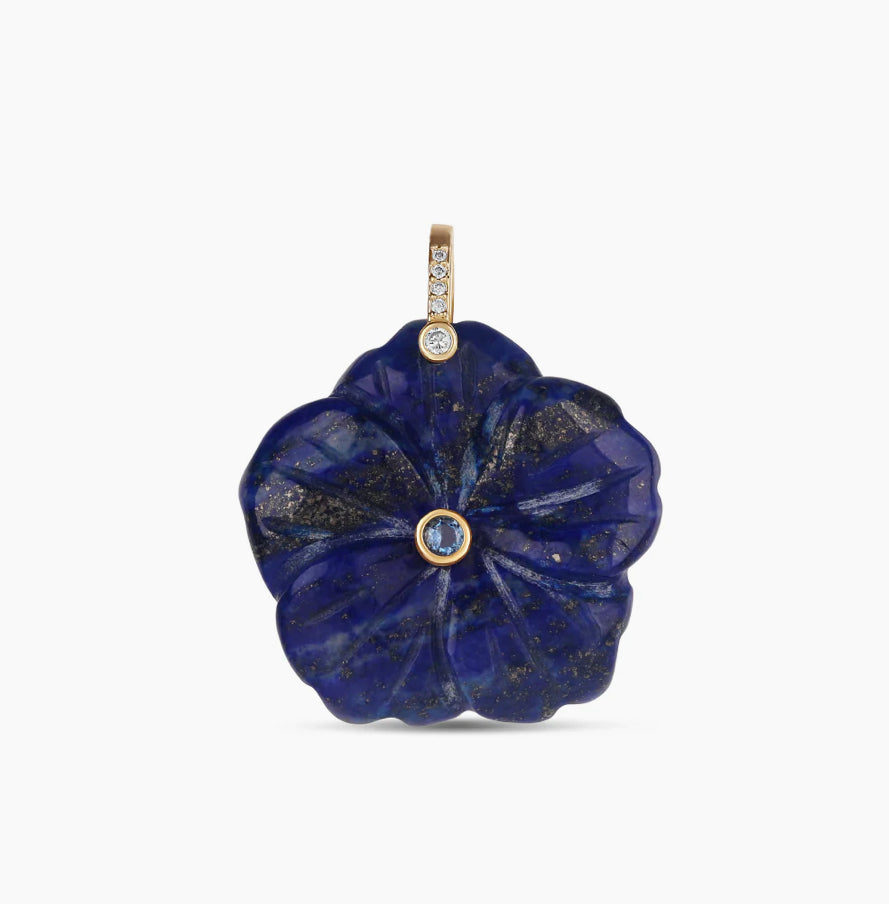 Navy Flower Charm