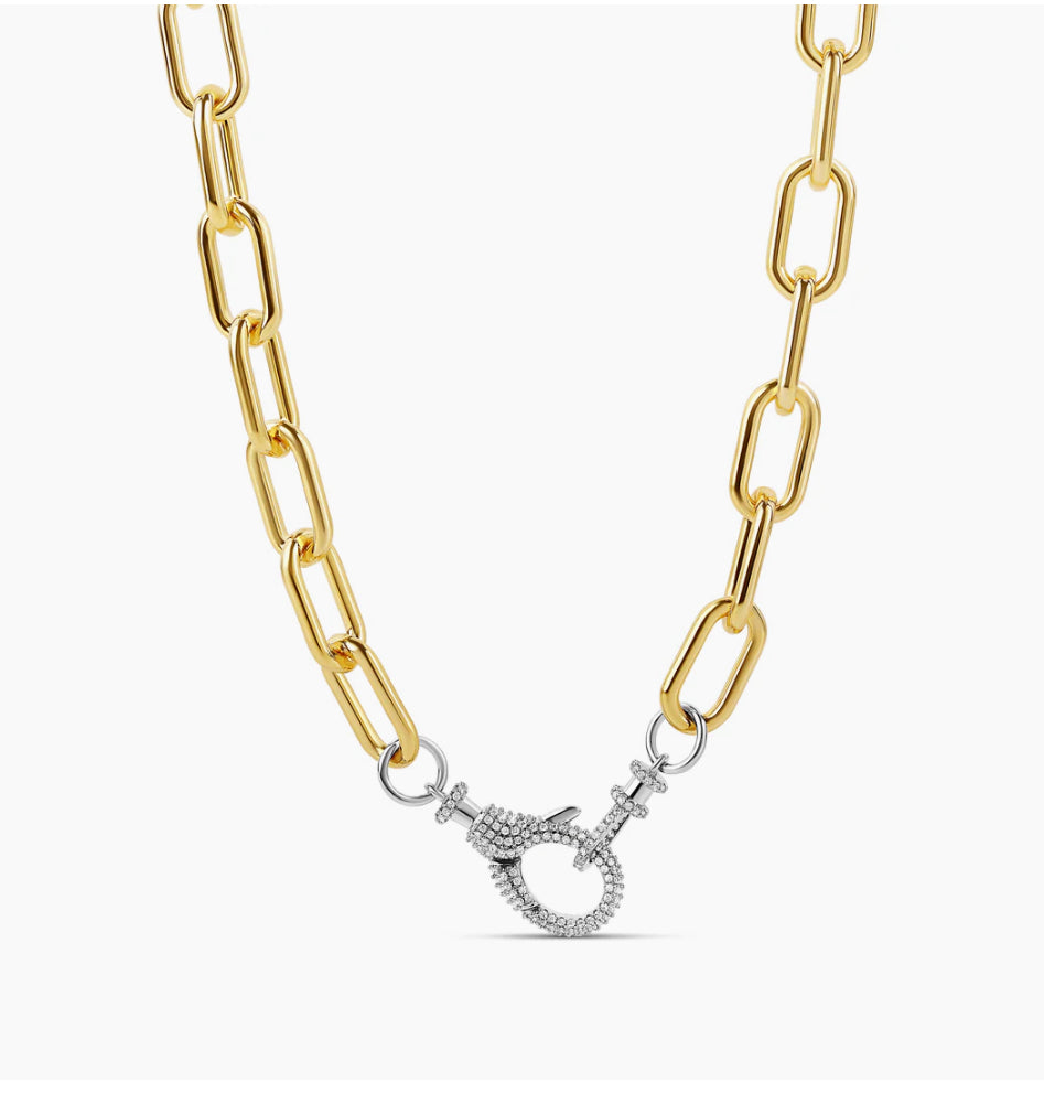 LOBSTER CLASP PAPERCLIP NECKLACE