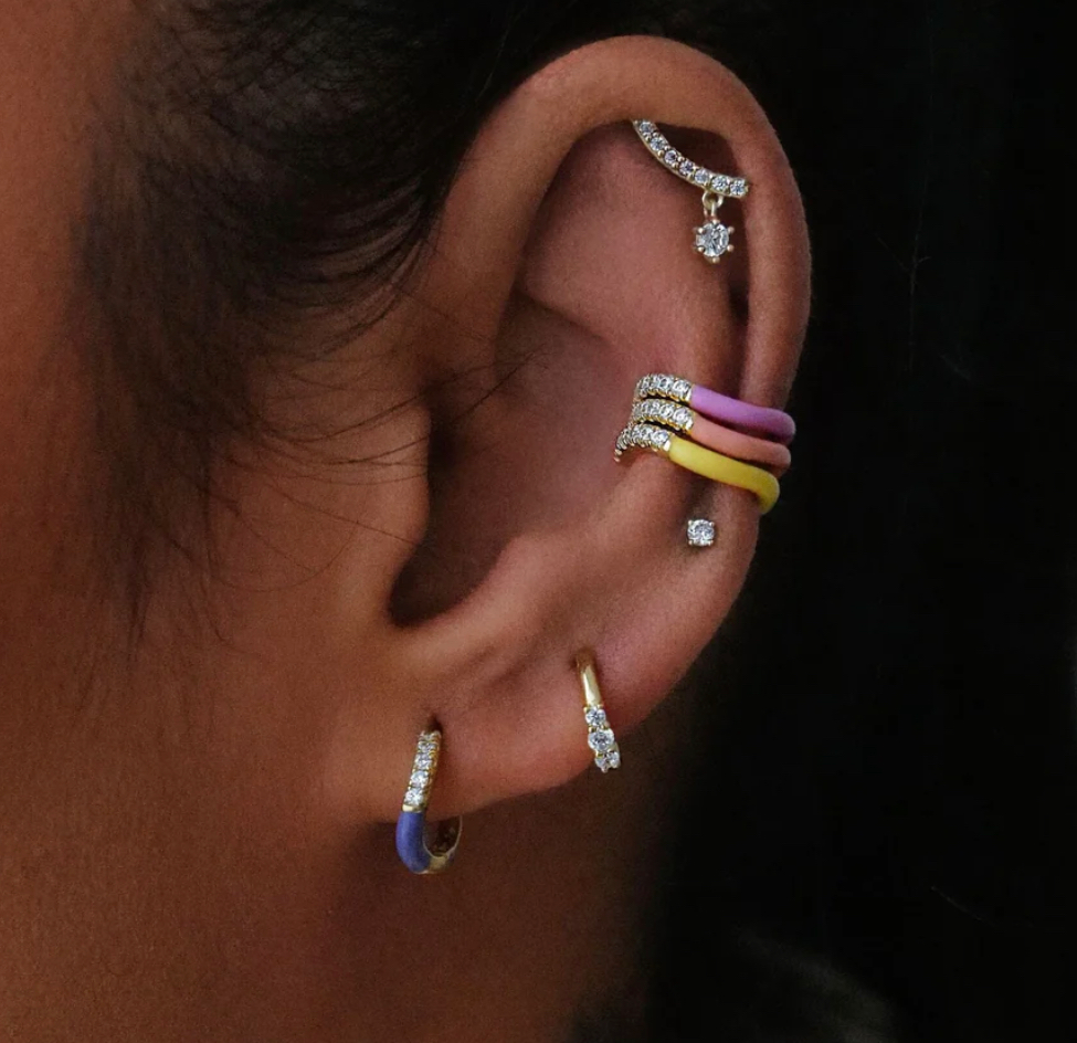 POP ENAMEL EAR CUFF SET