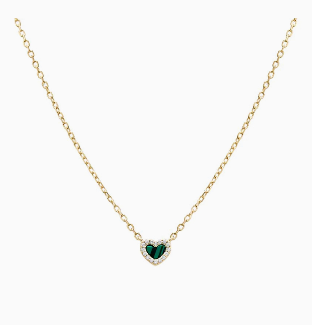 TINY COLORED HEART NECKLACE